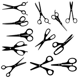 silhouette Scissors vector illustration on white