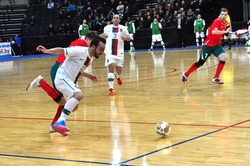 MINSK, BELARUS - MARCH 26: qualification World Cup 2012, Belarus � Portugal: Ricardinho (with ball) rushes to the belarussian gate on March 26, 2012 in Minsk, Belarus