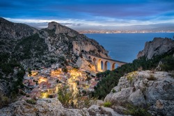 La calanque de la Vesse - a steep-sided valley on Mediterranean coast near Marseille, Provence, France
