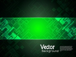 Abstract creative technology background with black banner. vector illustration