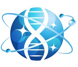 Abstract gene chain. Can be used as medical, genetic, pharmaceutical, science symbol. Beautiful blue color.