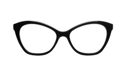 Cat eyes shaped retro glasses isolated on white with clipping path for easy background removal
