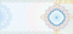 Secured Guilloche Background for Voucher, Gift Certificate, Coupon or Banknote / Vector