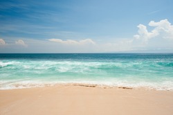 This image shows the idyllic beach at Balangan Beach, Bali