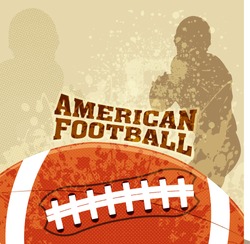 Vector American Football With Grunge Backgrounds/ American football vector poster