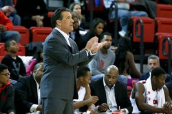 NEW YORK-NOV 3: St. John's Red Storm head coach Steve Lavin on the sidelines against the Sonoma State Seawolves at Carnesecca Arena on November 3, 2012 in Jamaica, Queens, New York.