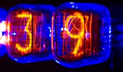 a numerical counter and number sequence using an old nixie tube clock