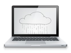 Laptop Concept Isolated on White Background. Vector EPS 10.