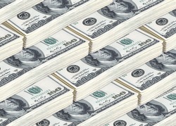 lots of hundred american dollar bills