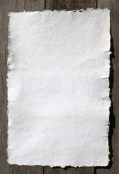 White paper - old, handmade paper, texture or background, document - very old paper for artistic writing with delicate stripes pattern