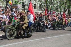 SEVASTOPOL, UKRAINE - MAY 9: Parade in honor of the victory in World War 2 in the hero city Sevastopol, Ukraine, May 9, 2013