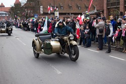 GDANSK, POLAND - NOVEMBER 11: Independence day parade. The parade is dedicated to the memory's independence in 11 November 1918. November 11, 2013 in Gdansk, Poland.