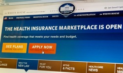 BOISE,IDAHO/USA - DECEMBER 21 2013: Whitehouse.gov displays information about the Affordable Healthcare Act and directs to healthcare.gov to apply
