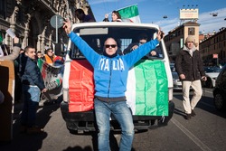 MILAN, ITALY - JANUARY 25: Demonstrators of the so-called December 9 movement march in the city streets to protest against government and political class on JANUARY 25, 2013 in Milan.