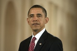Barack Obama at a public appearance for Arrival of Prime Minister of India for White House State Visit, The White House, Washington, DC November 24, 2009