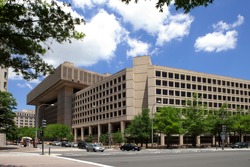 WASHINGTON, DC - JUNE 1: J. Edgar Hoover F.B.I. Building in downtown Washington, DC on June 1, 2014.