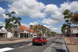 Hoogeveen, Netherlands: July 22, 2012 - Schutstraat in Hoogeveen, Netherlands