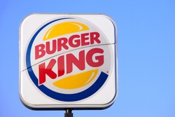 EPHRATA, PA - AUG 26: Sign outside the local Burger King in Ephrata, PA on August 26, 2014. Burger King recently announced plans to acquire Tim Horton's and move their own headquarters to Canada.