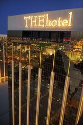 LAS VEGAS, NEVADA, - MAY 29. 2008: The Mandalay Bay Resort and Casino in Las Vegas, famous for its gold colored exterior of the building.