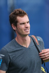 NEW YORK - AUGUST 23: Grand Slam Champion Andy Murray after practice for US Open 2014 at Billie Jean King National Tennis Center on August 23 , 2014 in New York
