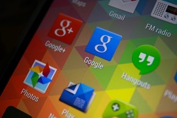 BANGKOK-JANUARY11 2015: Google Icon on Phone. Google is a United States-headquartered, multinational corporation specializing in Internet-related services and products