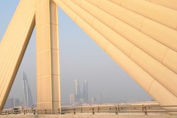 Manama scene from Shaikh Isa bin Salman bridge that connects Manama and Muharraq