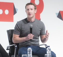 BARCELONA - MARCH 02: Facebook CEO Mark Zuckerberg speaking at the Mobile World Congress on March 02, 2015, Barcelona, Spain.