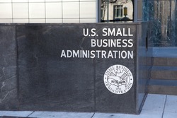 WASHINGTON, DC - DECEMBER 26: Sign outside the Small Business Administration in downtown Washington, DC on December 26, 2014.