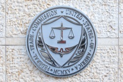 WASHINGTON, DC - DECEMBER 26: Seal of the Federal Trade Commission in downtown Washington, DC on December 26, 2014.