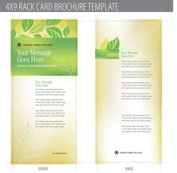 4x9 Rack Card Brochure Template (includes cropmarks, bleeds, and keyline - elements in layers)