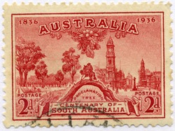 Vintage World Postage Stamp Ephemera (editorial) australia
