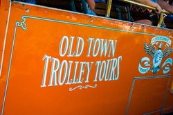 SAN DIEGO, CALIFORNIA - SEPT Trolley tours in Balboa Park, San
Diego, California, as seen on September 18, 2015.