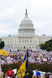 WASHINGTON - SEPTEMBER 12: Protesters rally against government tax and spending policies at the U.S. Capitol on September 12, 2009 in Washington.