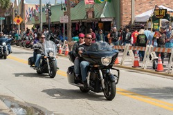 Daytona Beach, Fl, USA - March 4, 2016: The 75th Anniversary of the Daytona Beach Bike Week.