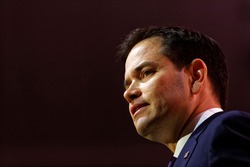 Washington, D.C. 5 March, 2014. Senator Marco Rubio of Florida pictured during the 2014 CPAC conference. Rubio is seeking the Republican nomination for President. photo by Trevor Collens