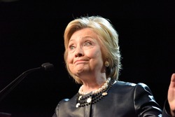 NEW YORK CITY - MARCH 29 2016: Democratic front runner Hillary Clinton appeared before hundreds of supporters in Harlem's Apollo Theater to hear her address issues.
