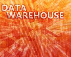 Data warehouse abstract, computer technology concept illustration