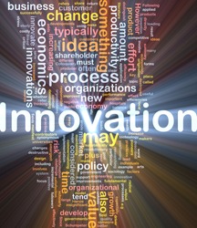 Background concept illustration of business innovation change glowing light