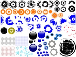 80 Grunge Design Elements on Categorised separated layers. No Open paths or transparencies