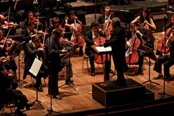FLORENCE - JANUARY 16: Zubin Mehta conducting Maggio Musicale Fiorentino Orchestra January 16, 2010 in Florence, Italy