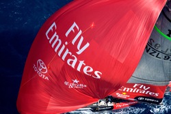 VALENCIA, SPAIN - JUNE 16: - Emirate Team New Zealand in final match of 32nd America's Cup with Switzerland's Alinghi June 26, 2007, Valencia, Spain.