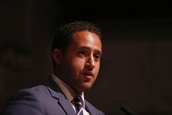 NEW YORK CITY - SEPTEMBER 21 2016: VOCAL NY, Voices of Community Activists & Leaders, staged its anniversary gala & awards ceremony at Roulette in Brooklyn. Ithaca, NY mayor Svante Myrick