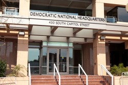 WASHINGTON, DC - SEPTEMBER 10: Entrance to the Democratic National Committee Headquarters in Washington, DC on September 10, 2016.