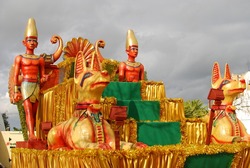 HUELVA - JANUARY 5: Reyes Magos - Three Kings, The traditional parade in street, january 5, 2010 in Huelva, Andalusia, Spain.