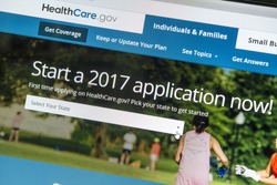 CALDWELL, IDAHO - NOVEMBER 9 2016: at healthcare.gov getting ready to start an application