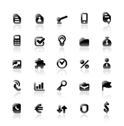 Perfect designer vector icons for business. Main shape, highlights and reflection are in separate layers.