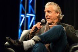 AUSTIN - MARCH 16, 2016: Musician Neil Giraldo speaks at a SXSW event with his wife and fellow musician, Pat Benatar.