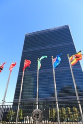 New, York, NY, USA - September 24, 2016 - United Nations Headquarters in New York City: The United Nations General Assembly opens.