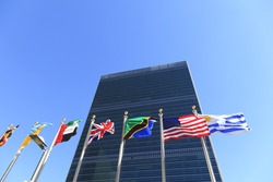 New, York, NY, USA - September 24, 2016 - United Nations Headquarters in New York City: The United Nations General Assembly opens.