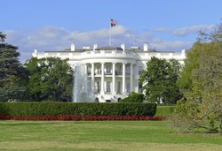 The White House in Washington DC, is the home and residence of the President of the United States of America and popular tourist attraction